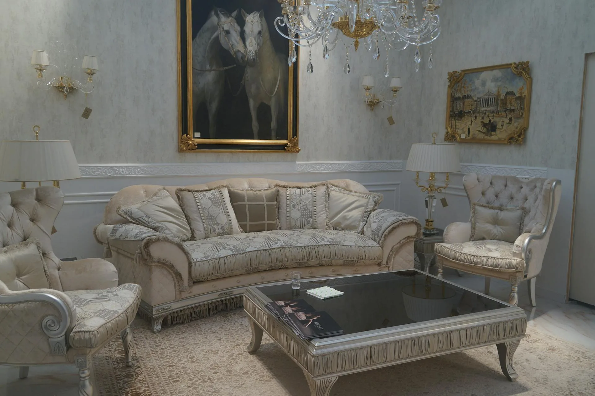 Classic interior wallpaper in historic home