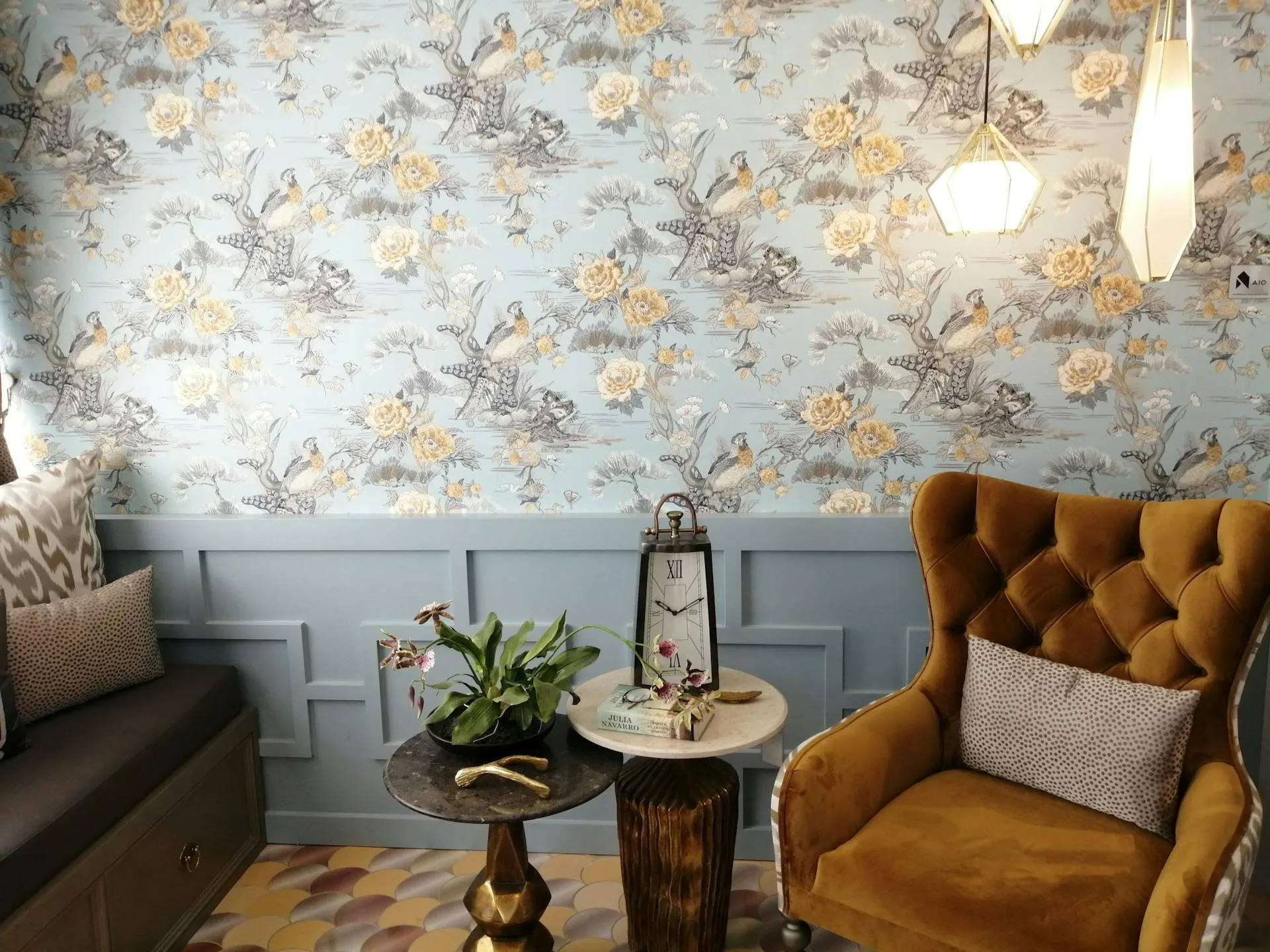 Modern commercial accent wall design